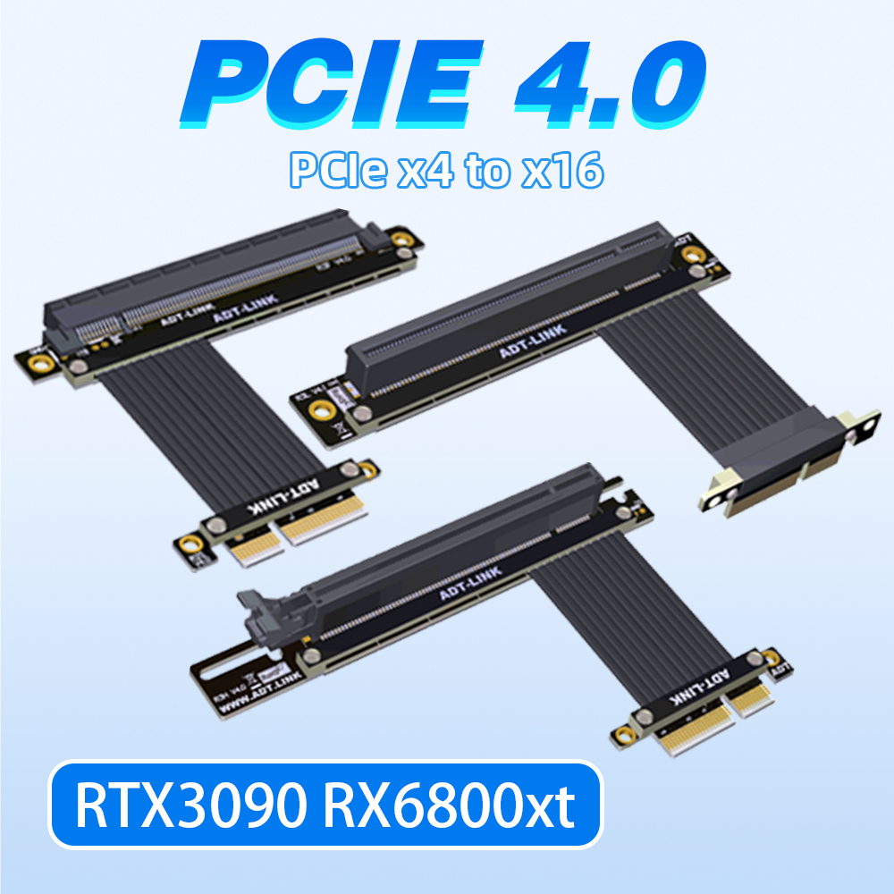 Pcie 4.0 X16 Riser Cable 90 Degree - 새로운 듀얼 더블 90 도 직각