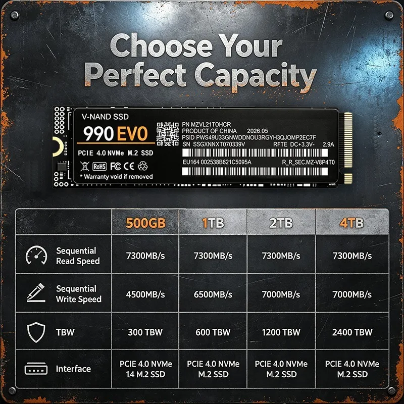게이밍용 M.2 NVMe SSD 990 EVO PCIe - M.2 Nvme 4Tb Pcie 4.0 Ssd 리뷰 및 가격