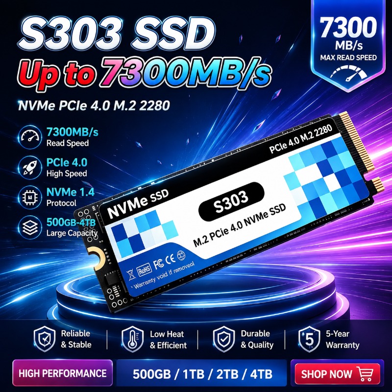 S303 M.2 NVMe 내장형 SSD, 500GB/1 - M.2 Nvme 4Tb Pcie 4.0 Ssd 리뷰 및 가격